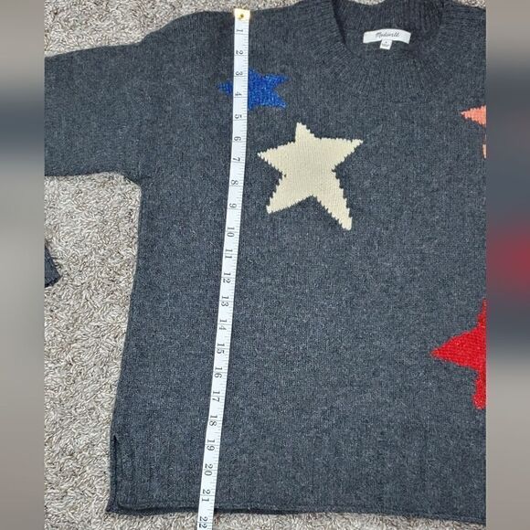 Madewell Charcoal Gray Merino Wool Star Sweater - Picture 4 of 7
